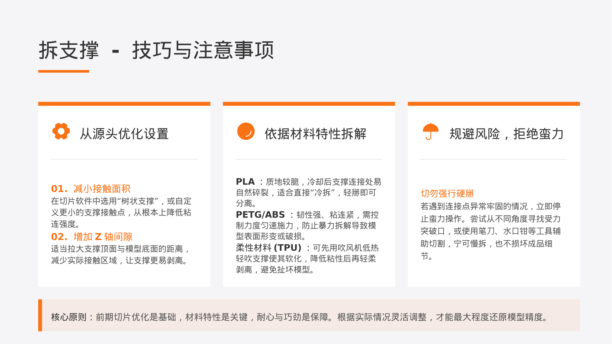 拆支撑技巧